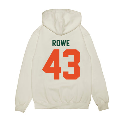 Miami - NCAA Football : Tyler Rowe - Vintage Helmet Premium Hooded Sweatshirt-1