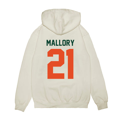 Miami - NCAA Football : Javian Mallory - Vintage Helmet Premium Hooded Sweatshirt-1