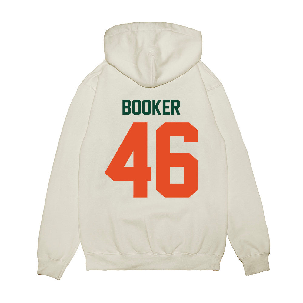 Miami - NCAA Football : Adam Booker - Vintage Helmet Premium Hooded Sweatshirt-1