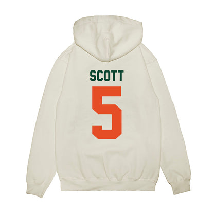 Miami - NCAA Football : Justin Scott - Vintage Helmet Premium Hooded Sweatshirt-1