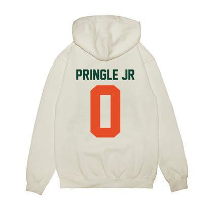 Miami - NCAA Football : Girard Pringle Jr - Vintage Helmet Premium Hooded Sweatshirt-1