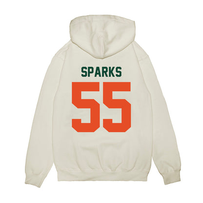 Miami - NCAA Football : JJ Sparks - Vintage Helmet Premium Hooded Sweatshirt-1