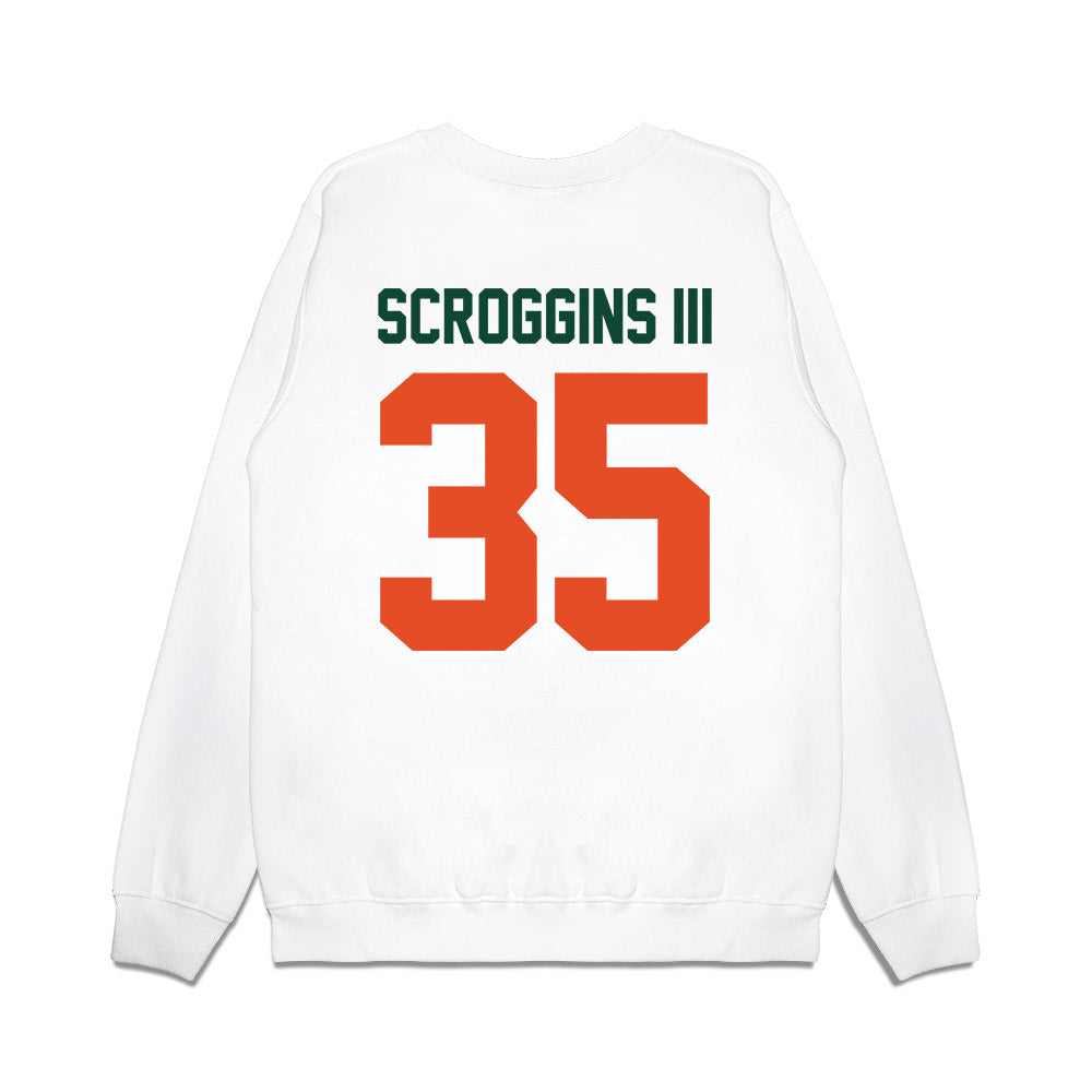 Miami - NCAA Football : Herbert Scroggins III - Vintage Helmet Premium Crewneck Sweatshirt-1