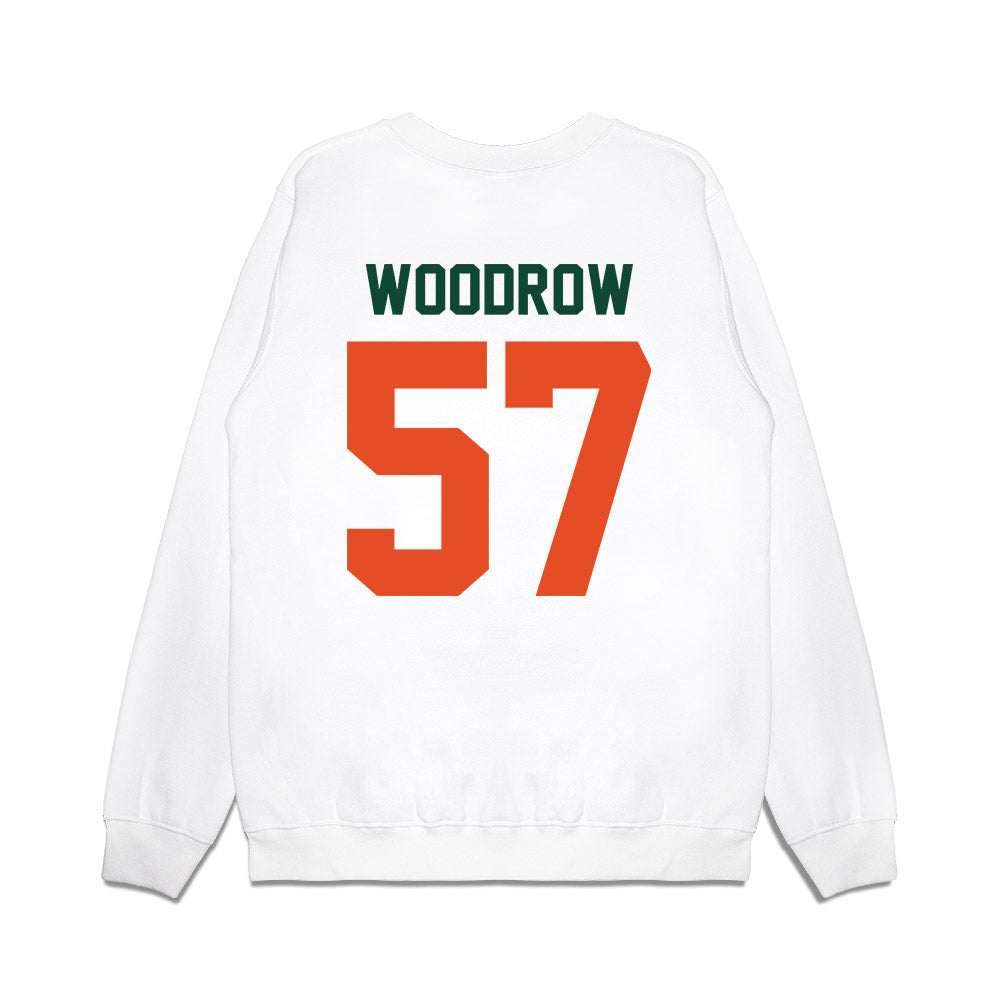 Miami - NCAA Football : Rhys Woodrow - Vintage Helmet Premium Crewneck Sweatshirt-1