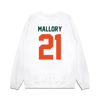 Miami - NCAA Football : Javian Mallory - Vintage Helmet Premium Crewneck Sweatshirt-1