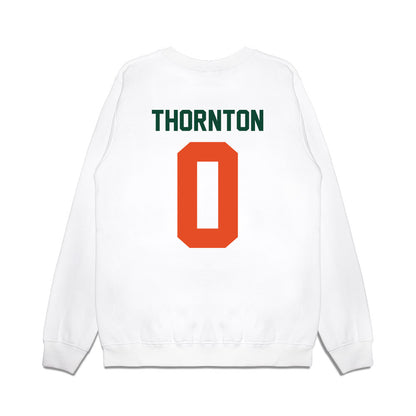 Miami - NCAA Football : Omar Thornton - Vintage Helmet Premium Crewneck Sweatshirt-1