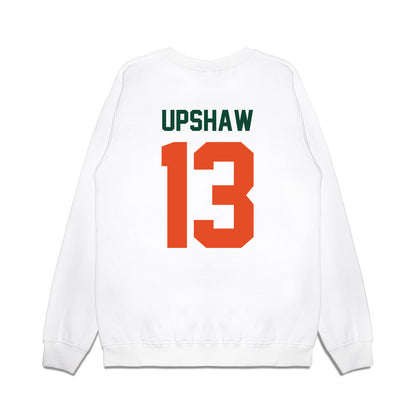 Miami - NCAA Football : Daylyn Upshaw - Vintage Helmet Premium Crewneck Sweatshirt-1