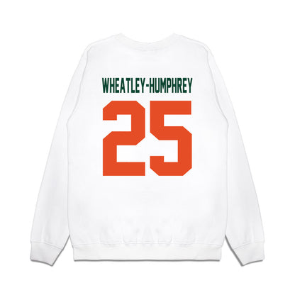 Miami - NCAA Football : Chris Wheatley-Humphrey - Vintage Helmet Premium Crewneck Sweatshirt-1