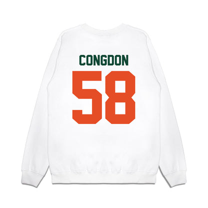 Miami - NCAA Football : Ben Congdon - Vintage Helmet Premium Crewneck Sweatshirt-1