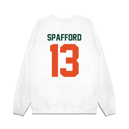 Miami - NCAA Football : Vance Spafford - Vintage Helmet Premium Crewneck Sweatshirt-1
