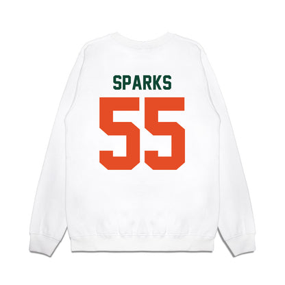Miami - NCAA Football : JJ Sparks - Vintage Helmet Premium Crewneck Sweatshirt-1
