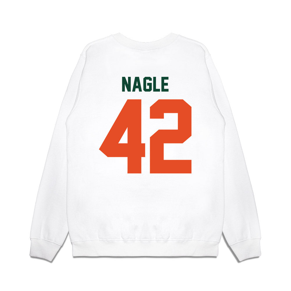 Miami - NCAA Football : Logan Nagle - Vintage Helmet Premium Crewneck Sweatshirt-1