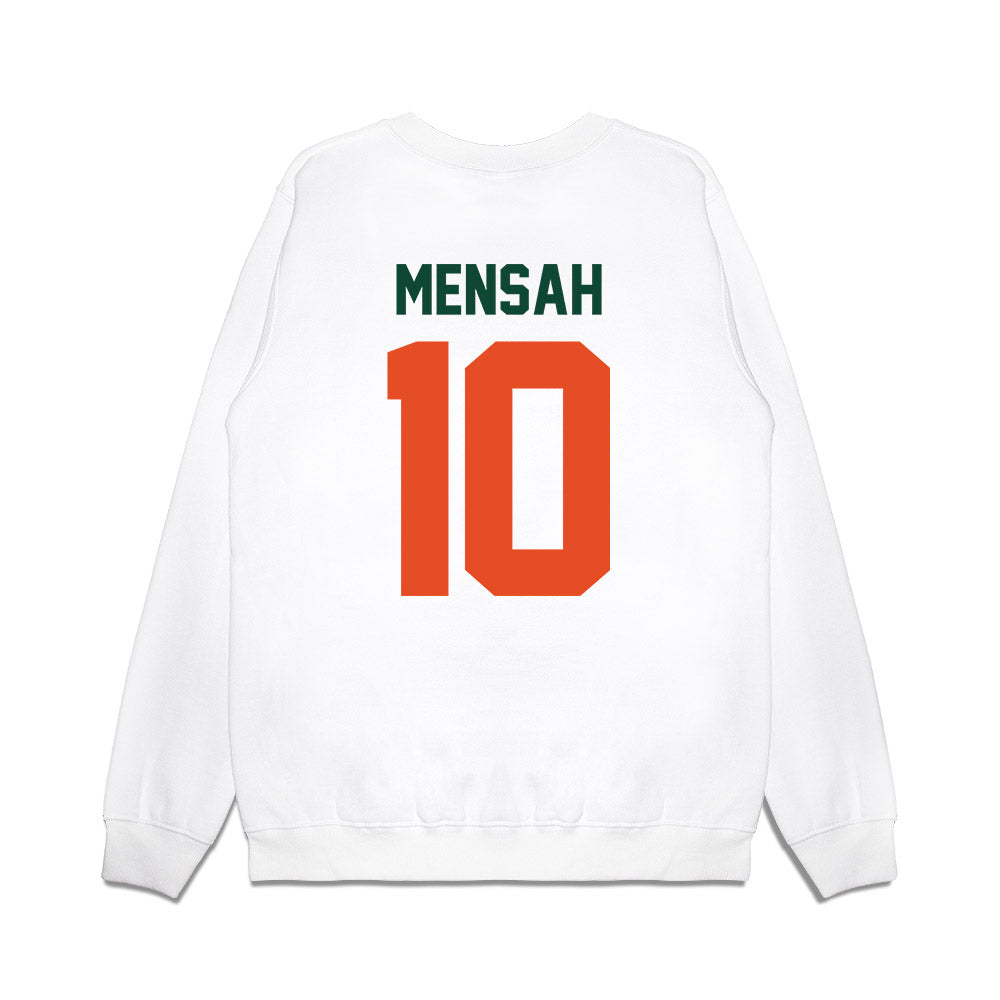 Miami - NCAA Football : Darian Mensah - Vintage Helmet Premium Crewneck Sweatshirt-1