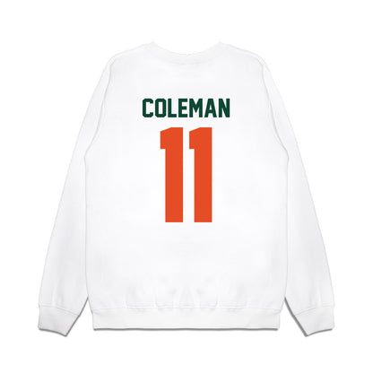 Miami - NCAA Football : Dereon Coleman - Vintage Helmet Premium Crewneck Sweatshirt-1