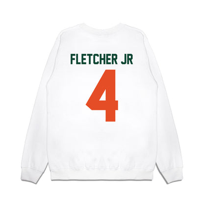 Miami - NCAA Football : Mark Fletcher Jr - Vintage Helmet Premium Crewneck Sweatshirt-1