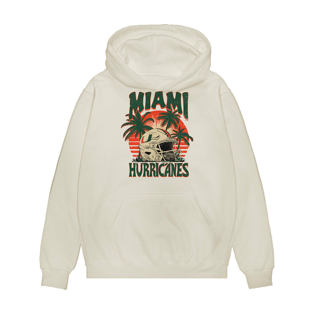 Miami - NCAA Football : Dylan Joyce - Vintage Helmet Premium Hooded Sweatshirt-0