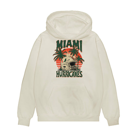 Miami - NCAA Football : Joel Ervin - Vintage Helmet Premium Hooded Sweatshirt-0