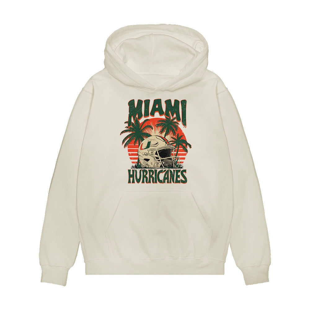 Miami - NCAA Football : Dylan Day - Vintage Helmet Premium Hooded Sweatshirt-0