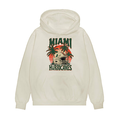 Miami - NCAA Football : Gavin Mueller - Vintage Helmet Premium Hooded Sweatshirt-0