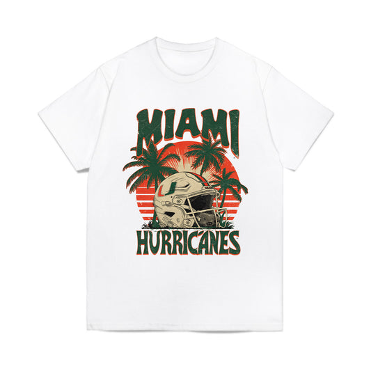 Miami - NCAA Football : Joel Ervin - Vintage Helmet Comfort Colors T-Shirt-0