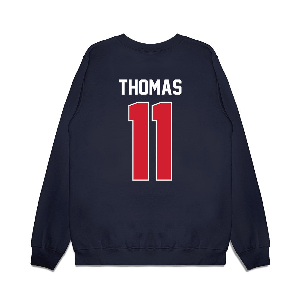 Ole Miss - NCAA Football : Keaton Thomas - Vintage Helmet Premium Crewneck Sweatshirt-1