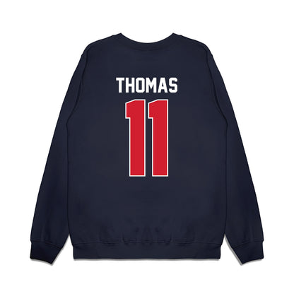 Ole Miss - NCAA Football : Keaton Thomas - Vintage Helmet Premium Crewneck Sweatshirt-1
