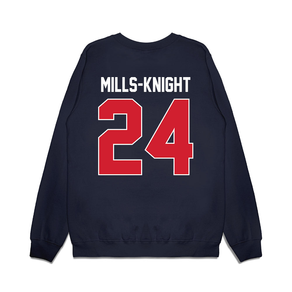 Ole Miss - NCAA Football : Shekai Mills-Knight - Vintage Helmet Premium Crewneck Sweatshirt-1