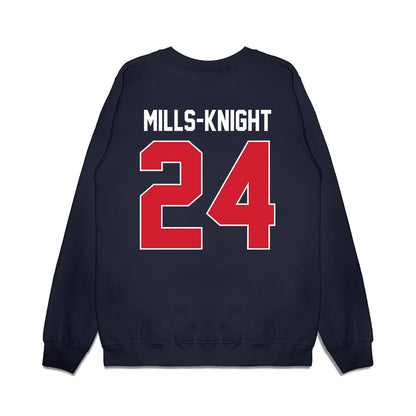 Ole Miss - NCAA Football : Shekai Mills-Knight - Vintage Helmet Premium Crewneck Sweatshirt-1