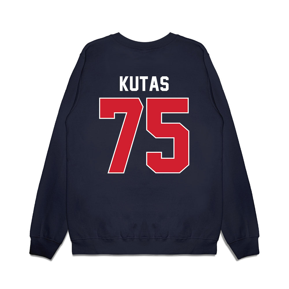 Ole Miss - NCAA Football : Patrick Kutas - Vintage Helmet Premium Crewneck Sweatshirt-1