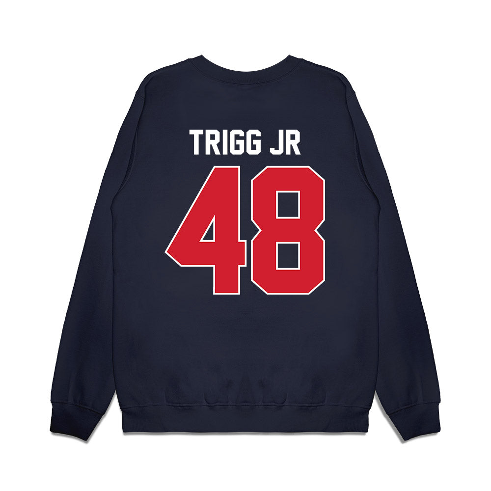 Ole Miss - NCAA Football : Mark Trigg Jr - Vintage Helmet Premium Crewneck Sweatshirt-1