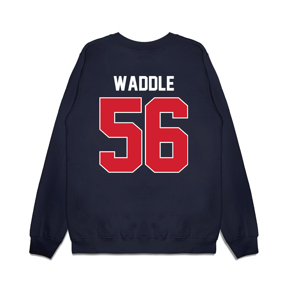 Ole Miss - NCAA Football : Mason Waddle - Vintage Helmet Premium Crewneck Sweatshirt-1