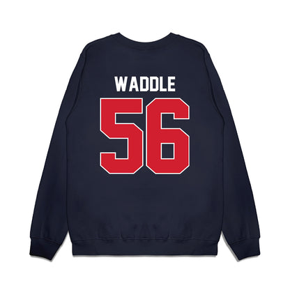 Ole Miss - NCAA Football : Mason Waddle - Vintage Helmet Premium Crewneck Sweatshirt-1