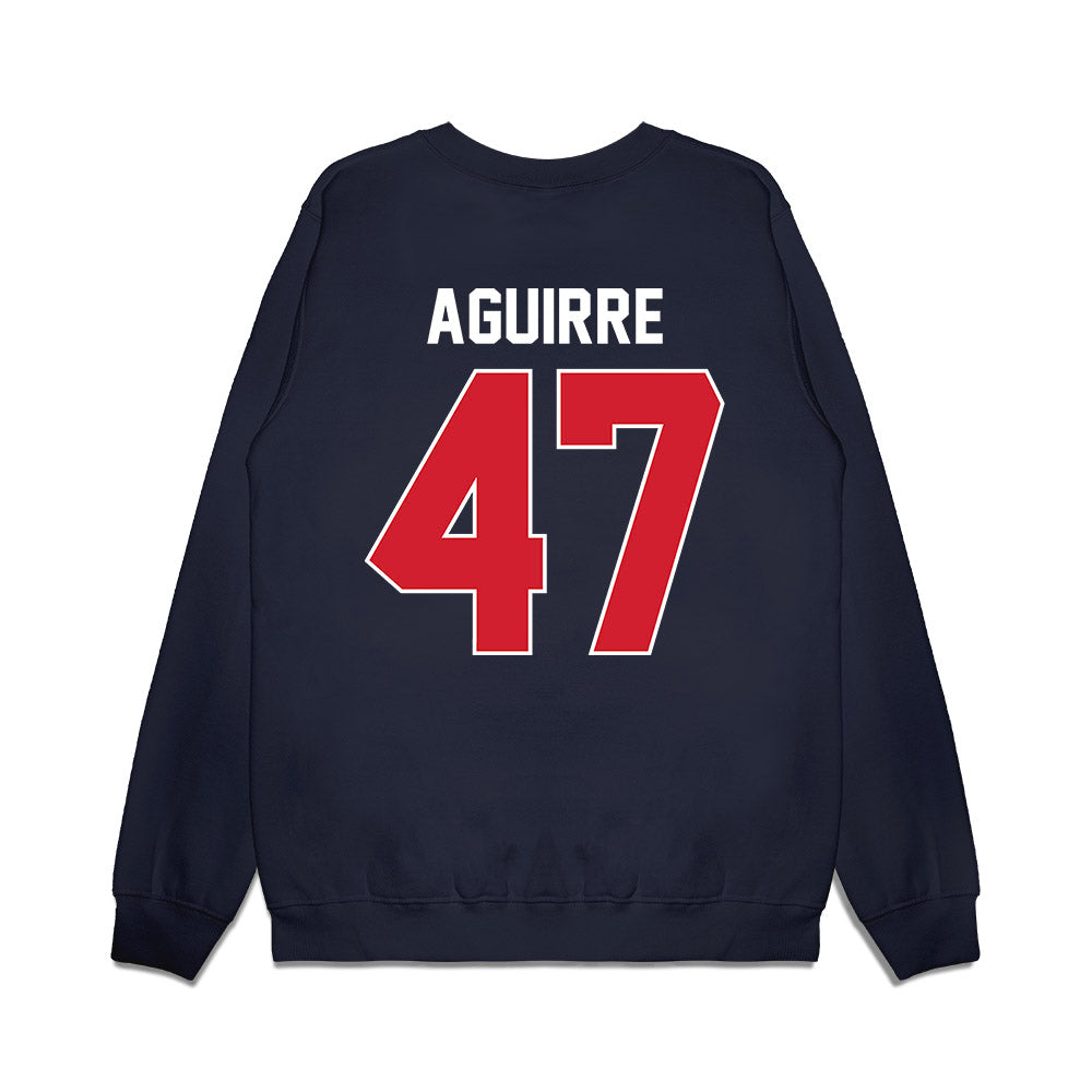 Ole Miss - NCAA Football : Anthony Aguirre - Vintage Helmet Premium Crewneck Sweatshirt-1