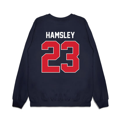 Ole Miss - NCAA Football : George Hamsley - Vintage Helmet Premium Crewneck Sweatshirt-1