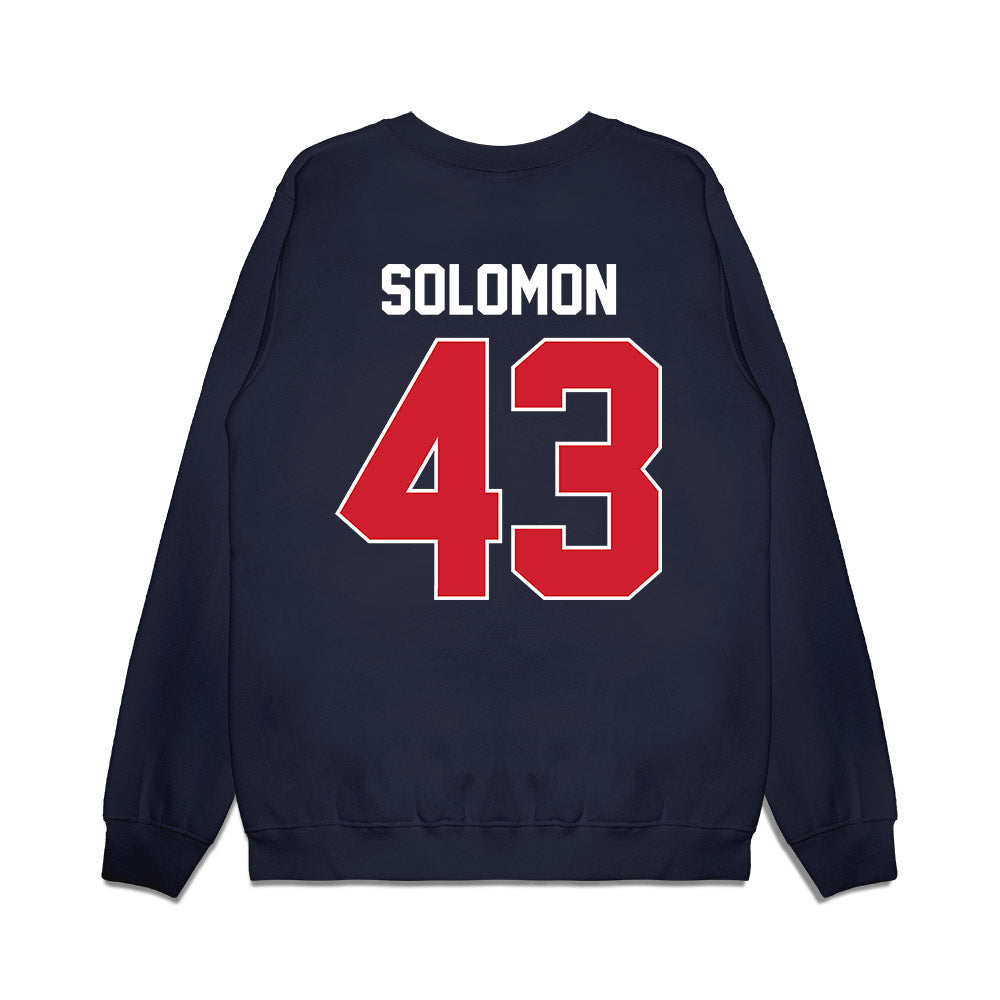 Ole Miss - NCAA Football : Isreal Solomon - Vintage Helmet Premium Crewneck Sweatshirt-1