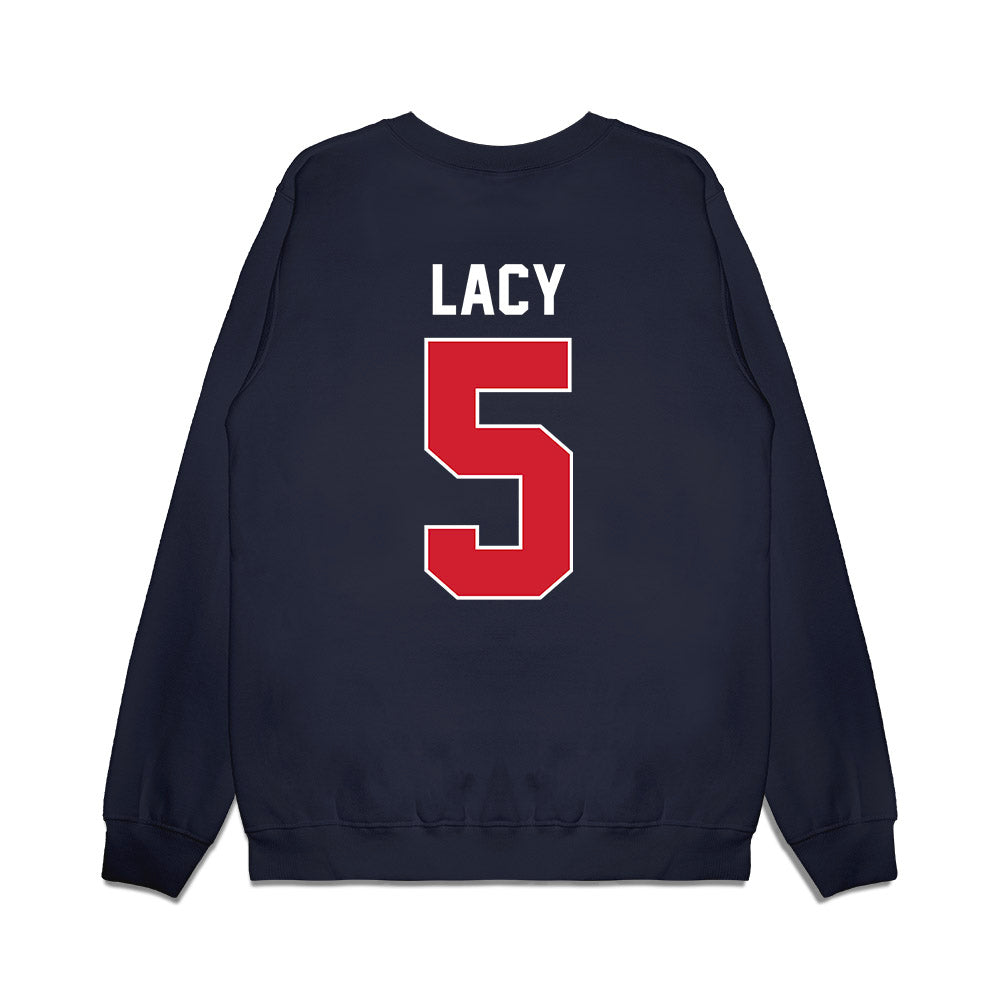 Ole Miss - NCAA Football : Kewan Lacy - Vintage Helmet Premium Crewneck Sweatshirt-1