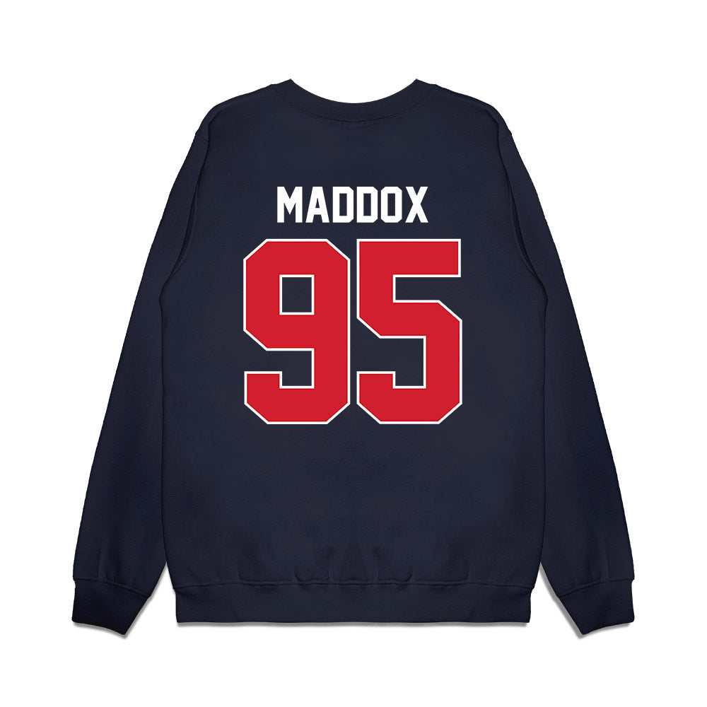 Ole Miss - NCAA Football : Andrew Maddox - Vintage Helmet Premium Crewneck Sweatshirt-1