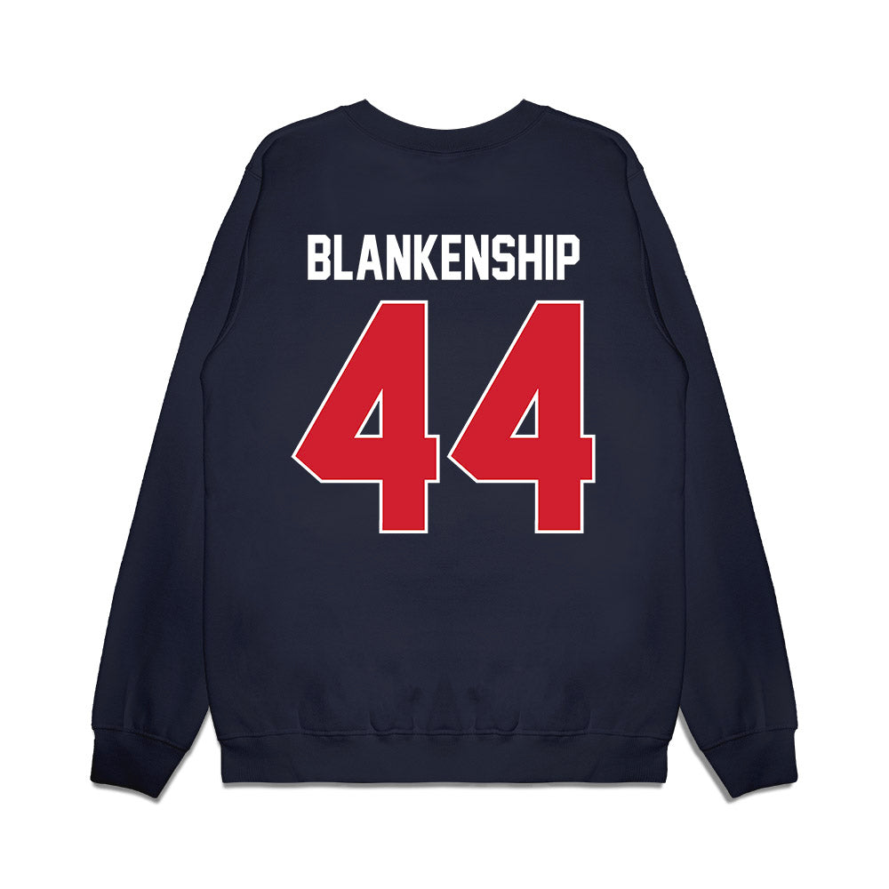 Ole Miss - NCAA Football : Caleb Blankenship - Vintage Helmet Premium Crewneck Sweatshirt-1