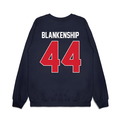 Ole Miss - NCAA Football : Caleb Blankenship - Vintage Helmet Premium Crewneck Sweatshirt-1