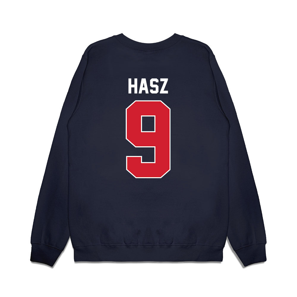 Ole Miss - NCAA Football : Luke Hasz - Vintage Helmet Premium Crewneck Sweatshirt-1