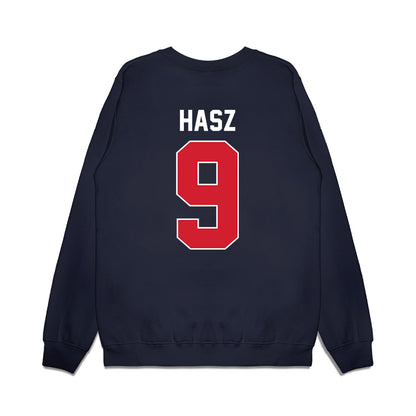 Ole Miss - NCAA Football : Luke Hasz - Vintage Helmet Premium Crewneck Sweatshirt-1