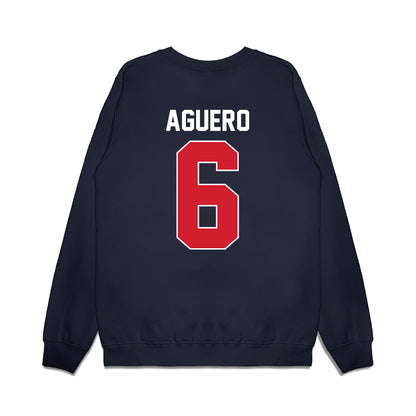 Ole Miss - NCAA Football : Joenel Aguero - Vintage Helmet Premium Crewneck Sweatshirt-1