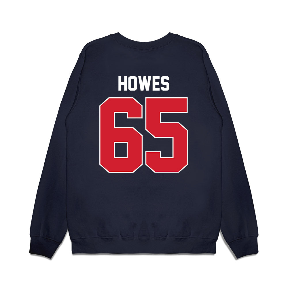 Ole Miss - NCAA Football : Connor Howes - Vintage Helmet Premium Crewneck Sweatshirt-1