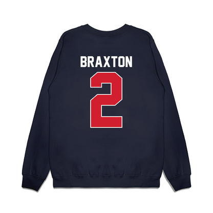 Ole Miss - NCAA Football : Jaylon Braxton - Vintage Helmet Premium Crewneck Sweatshirt-1