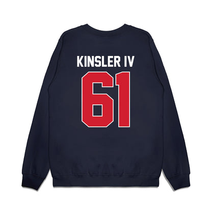 Ole Miss - NCAA Football : Tommy Kinsler IV - Vintage Helmet Premium Crewneck Sweatshirt-1