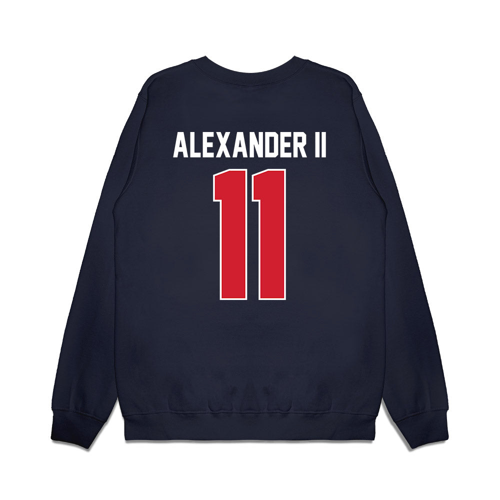 Ole Miss - NCAA Football : Hilton Deuce Alexander II - Vintage Helmet Premium Crewneck Sweatshirt-1