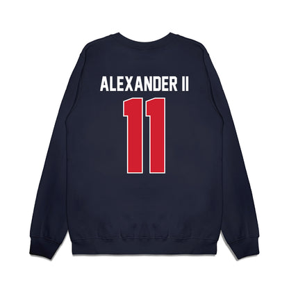 Ole Miss - NCAA Football : Hilton Deuce Alexander II - Vintage Helmet Premium Crewneck Sweatshirt-1
