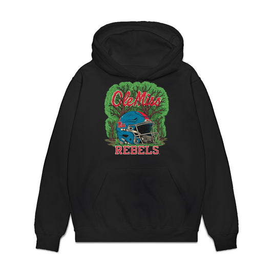 Ole Miss - NCAA Football : Victor Lincoln JR - Vintage Helmet Premium Hooded Sweatshirt-0