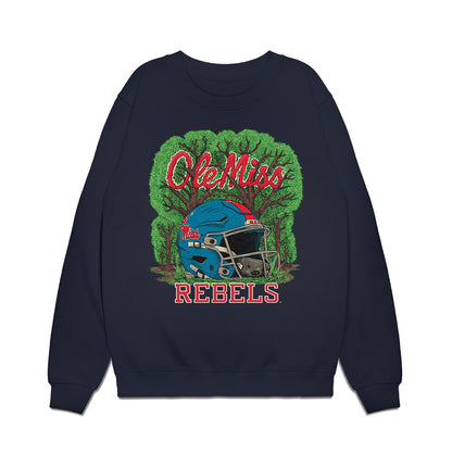 Ole Miss - NCAA Football : Jalyn Crawford - Vintage Helmet Premium Crewneck Sweatshirt-0