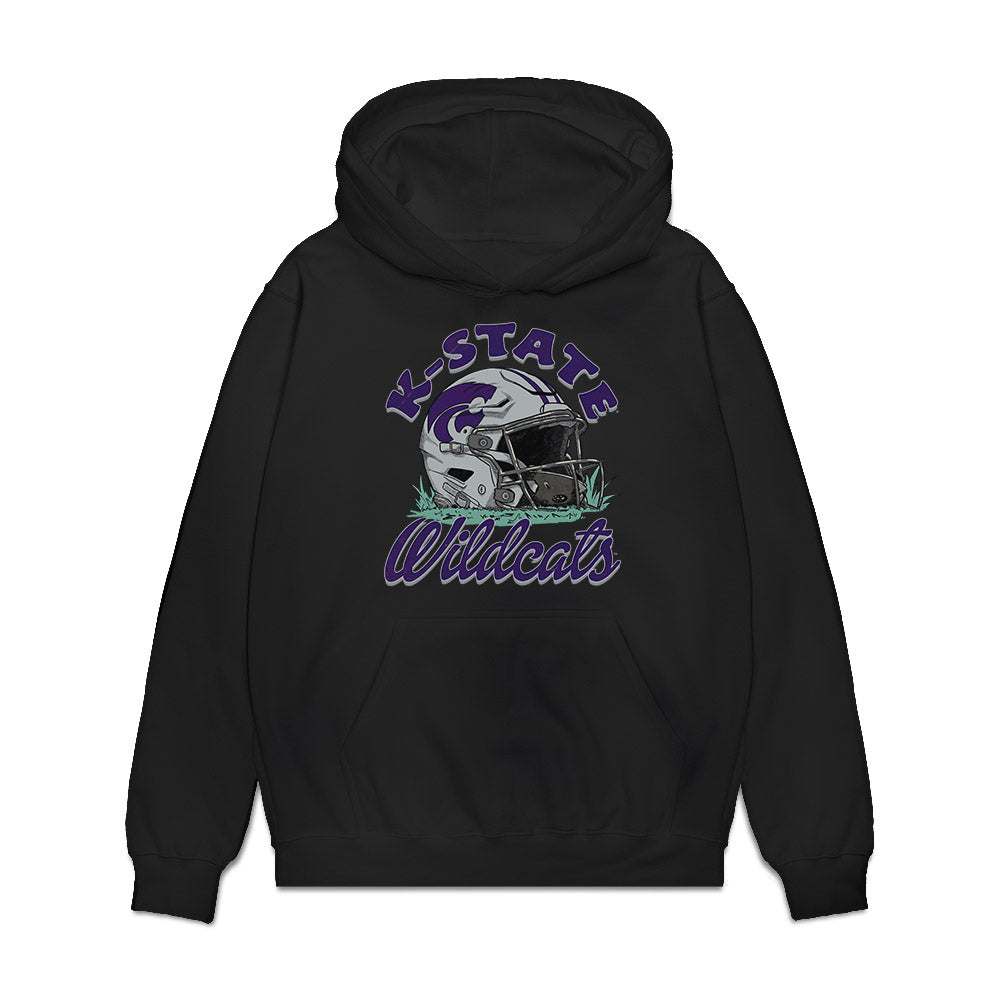 Kansas State - NCAA Football : Weston Polk - Vintage Helmet Premium Hooded Sweatshirt-0